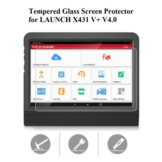 Tempered Glass Screen Protector for 10inch LAUNCH X431 V+ V4.0 - Click Image to Close